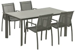 Dehner Gartentisch Nancy, Mit Antihaft-Beschichtung, 160 X 75 X 90 Cm, Aluminium/Glas, Grau -Stil Beet Verkaufsgeschäft 59c8acd5be7feeedb21f961141de3841