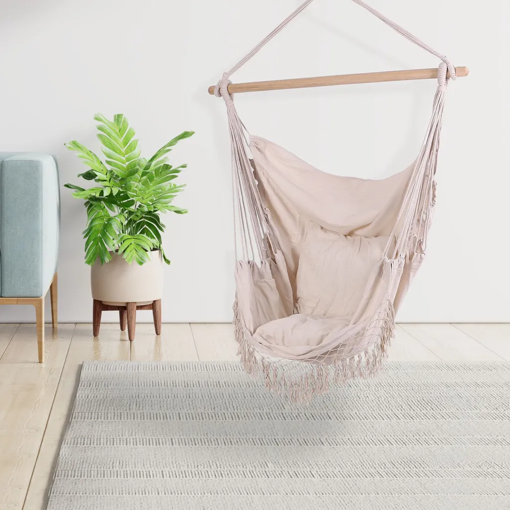 Hängesessel Brasilianischer Stuhl Hängemattenstuhl + 2 Kissen 3 Hängesessel Brasilianischer Stuhl Hängemattenstuhl + 2 Kissen - Image 3