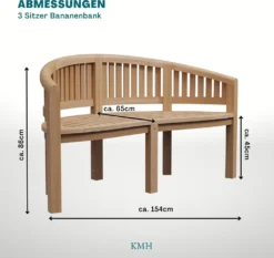 KMH® TEAK 3-sitzer Bananenbank 7 KMH® TEAK 3-sitzer Bananenbank -Stil Beet Verkaufsgeschäft 5a580028e53039ebcbb74ec945c4c05a