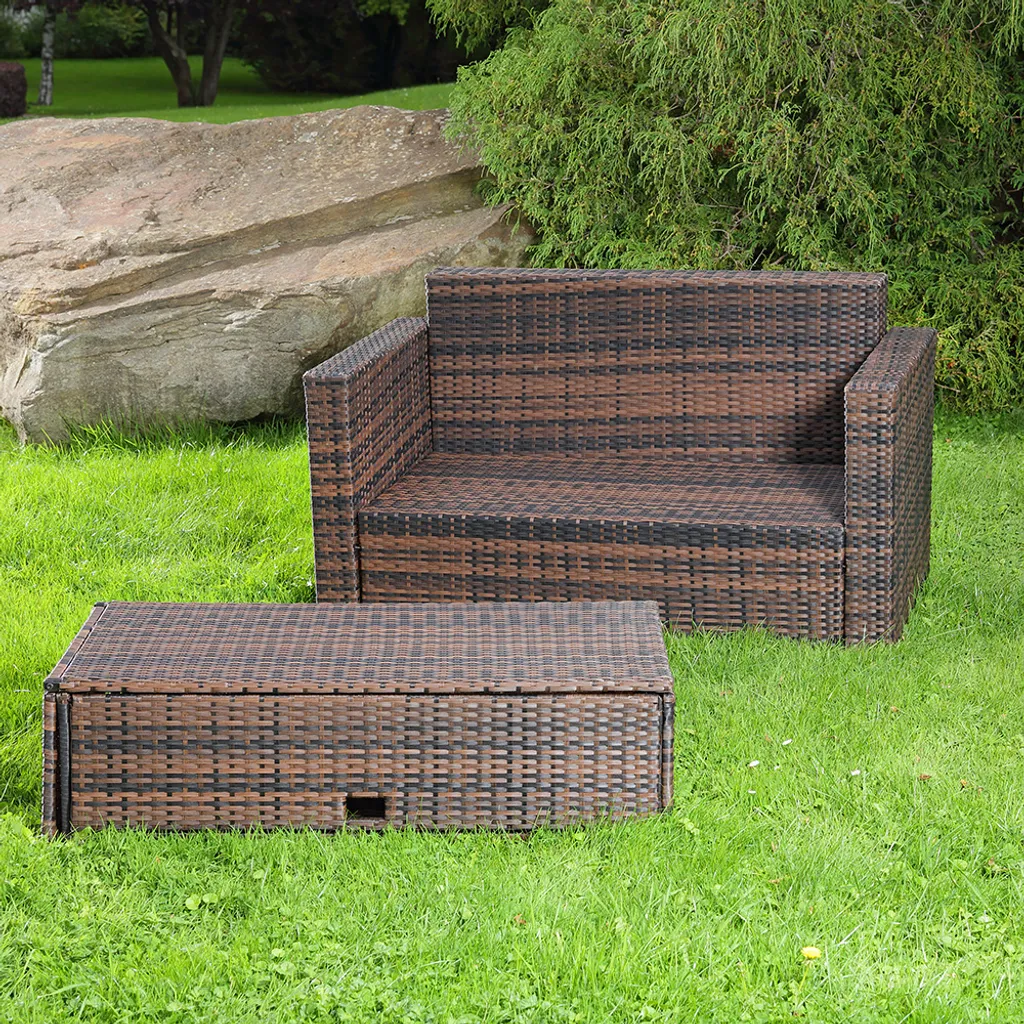 Mucola Polyrattan Gartensofa Lounge Sessel Braun Gartengarnitur Rattansofa Outdoor 4 Mucola Polyrattan Gartensofa Lounge Sessel Braun Gartengarnitur Rattansofa Outdoor – Bild 4