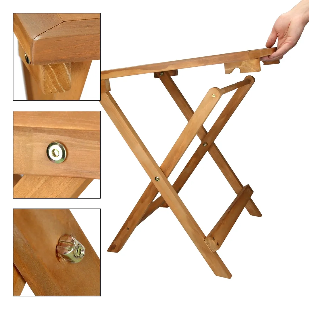 ECD Germany 2er Set Liegestuhl Mit Klapptisch, Rot, Aus Kiefernholz, Klappbar, Wetterfest, Verstellbar, Bleastbar Bis 120kg, Sonnenliege Gartenliege Gartentisch Beistelltisch Holztisch 7 ECD Germany 2er Set Liegestuhl Mit Klapptisch, Rot, Aus Kiefernholz, Klappbar, Wetterfest, Verstellbar, Bleastbar Bis 120kg, Sonnenliege Gartenliege Gartentisch Beistelltisch Holztisch - Image 7