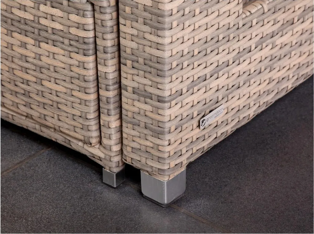 Greemotion Gartensofa / Loungebett Bahia Twin Aus Polyrattan, Sand-grau 4 Greemotion Gartensofa / Loungebett Bahia Twin Aus Polyrattan, Sand-grau - Image 4