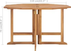 VidaXL Garten-Esstisch Klappbar 110x110x75 Cm Massivholz Teak -Stil Beet Verkaufsgeschäft 5b70bc0331a55607828f00fcb6ca4395