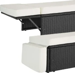 Tectake Rattan Lounge Korfu - Schwarz -Stil Beet Verkaufsgeschäft 5be2d6bd493869258698885f13f9e958