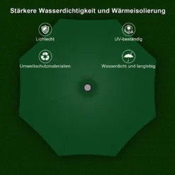 Lospitch 3.5m Sonnenschirm Gartenschirm Wasserabweisend Terrassenschirm UV40+ Mit Handkurbel Balkon Marktschirm,Grün,3.5m 13 Lospitch 3.5m Sonnenschirm Gartenschirm Wasserabweisend Terrassenschirm UV40+ Mit Handkurbel Balkon Marktschirm,Grün,3.5m -Stil Beet Verkaufsgeschäft 5bef3b57a08f916c1b36c51422a86df8