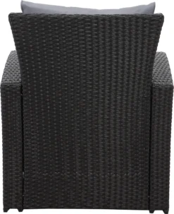 MeXo Gartenmöbel Set Lounge Set Polyrattan Lounges 4-teile Für 3-4 Personen Garten & Balkon Sitzmöbel-Set Schwarz -Stil Beet Verkaufsgeschäft 5c0c4f1ae7e750ecf91e02a77f4baf9f