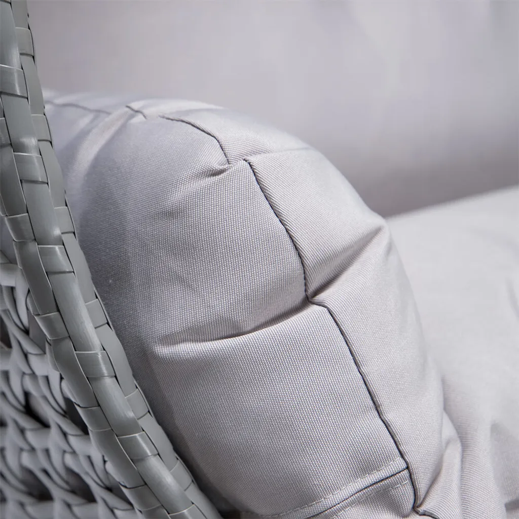 HOME DELUXE - Polyrattan Hängesessel TWIN Grau - Komplett Inkl. Regenabdeckung Hängestuhl Hängekorb Gartenliege 9 HOME DELUXE - Polyrattan Hängesessel TWIN Grau - Komplett Inkl. Regenabdeckung Hängestuhl Hängekorb Gartenliege - Image 9