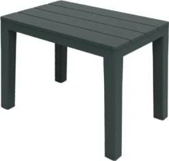 Gartentisch TIMOR In Anthrazit - Ca. 60 X 38 Cm - Kunststoff Garten Beistelltisch