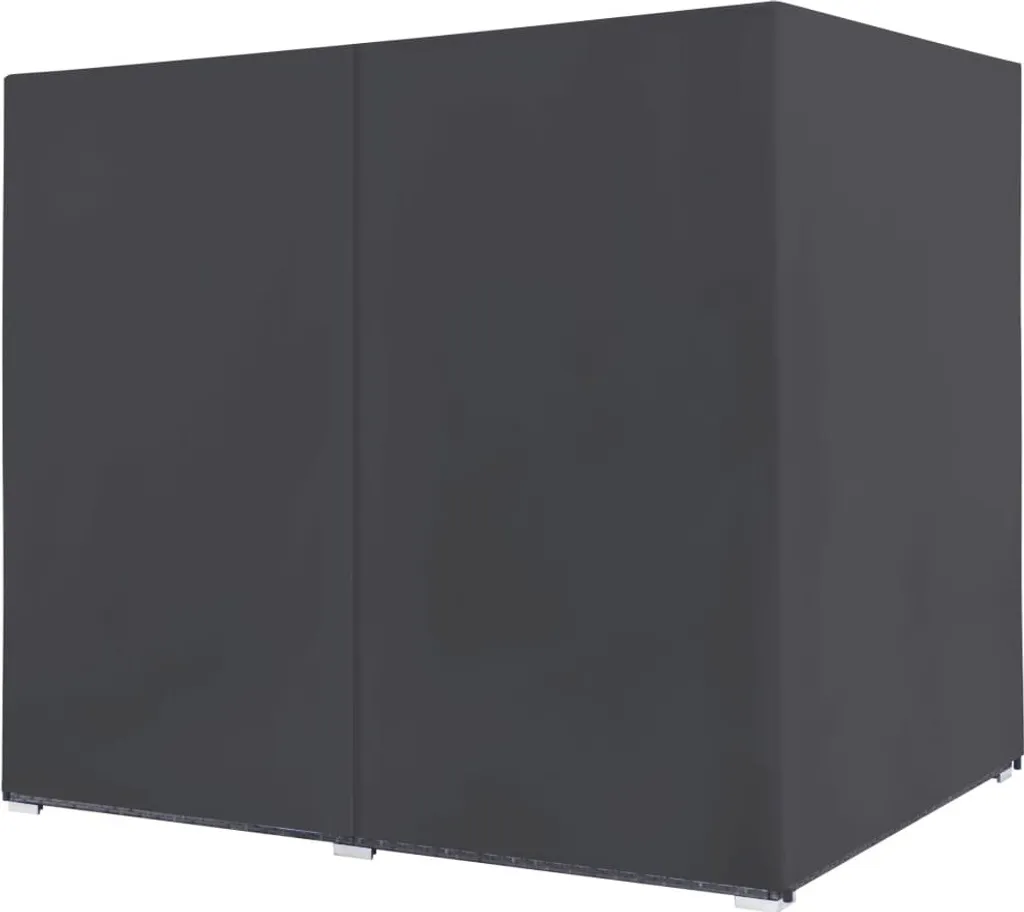 VidaXL Outdoor-Lounge-Bett Mit Vorhängen Poly Rattan Grau 4 VidaXL Outdoor-Lounge-Bett Mit Vorhängen Poly Rattan Grau - Image 4