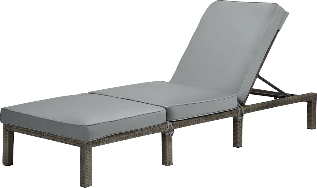 SVITA PEACH Gartenliege Sonnenliege Relaxliege Polsterauflage Klappbar Polyrattan Grau 1 SVITA PEACH Gartenliege Sonnenliege Relaxliege Polsterauflage Klappbar Polyrattan Grau