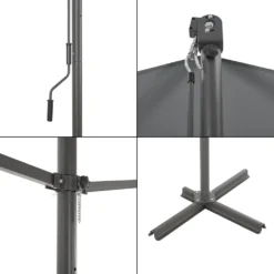 Pro-Tec Standmarkise Selenizza Freistehende Markise 400x300x260cm Gartenmarkise Sonnenschutz Terrassenüberdachung Outdoor Terrasse Garten Balkon Dunkelgrau -Stil Beet Verkaufsgeschäft 6095409d84b2daf544311c81b9d8b624