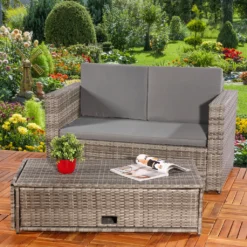 Mucola Lounge Gartenmöbel Sofa Bank Tisch Klappbar Rattan Gartenset Sitzmöbel Grau NEU 8 Mucola Lounge Gartenmöbel Sofa Bank Tisch Klappbar Rattan Gartenset Sitzmöbel Grau NEU -Stil Beet Verkaufsgeschäft 618e6dd86b6f94964806d03ee0a059ae
