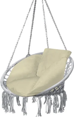 Hängesessel Kissen, Polster Bodenkissen Für Schwenksessel, Auflage Für Baumwoll Hängeschaukel, Hängekorb, Hängestuhl, Rückenkissen In Der Farbe Beige [114] -Stil Beet Verkaufsgeschäft 628cd05dbb0016ad99be7f8205261a85