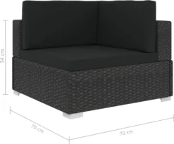 VidaXL Ecksofas 2 Stk. Mit Auflagen Poly Rattan Schwarz 9 VidaXL Ecksofas 2 Stk. Mit Auflagen Poly Rattan Schwarz -Stil Beet Verkaufsgeschäft 64316a04560e505eb27a08be9f5dd43a