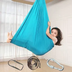 Kinder Schwingen Hängematte, Indoor Schaukel Elastisch Cuddle Hammock Sensory Swing Ideal Für ADHS, Asperger Und Sensorische Integration Sowie Autismustherapie(Hellblau,150 X 280CM) -Stil Beet Verkaufsgeschäft 6455f821dfb50c5c6f46a25d696e2796