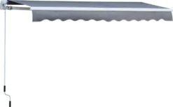 Outsunny Markise Alu-Markise Aluminium-Gelenkarm-Markise Sonnenschutz Balkon -Stil Beet Verkaufsgeschäft 6498baf778c377db2725a063dd0f2022