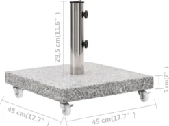 VidaXL Sonnenschirmständer Granit 30 Kg Quadrat Grau -Stil Beet Verkaufsgeschäft 64fea10d24f6a9c457063a3cf8a964ed