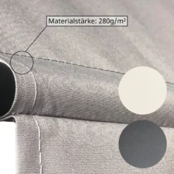 SVITA Klemmmarkise 300x120cm 280g/m² Balkonmarkise Sonnenschutz Markise Hellgrau Grau -Stil Beet Verkaufsgeschäft 655d8b740a3d1819537dff4e95da6b59