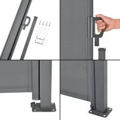 Pro-Tec Seitenmarkise 180 X 300 Cm Mittelgrau Sichtschutz Markise Sonnen- & Windschutz -Stil Beet Verkaufsgeschäft 65b7b97ed133aafa89b55ec9c88fcdcc