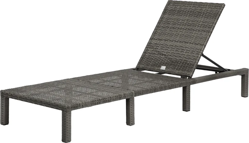 SVITA PEACH Gartenliege Sonnenliege Relaxliege Polsterauflage Klappbar Polyrattan Grau 7 SVITA PEACH Gartenliege Sonnenliege Relaxliege Polsterauflage Klappbar Polyrattan Grau - Image 7