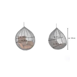 HOME DELUXE - Polyrattan Hängesessel CIELO - Nur Korb| Hängestuhl, Hängekorb, Gartenliege, Hollywoodschaukel, Hängeschaukel -Stil Beet Verkaufsgeschäft 662bdb4c2cf31eb4956f8128bccb47a4