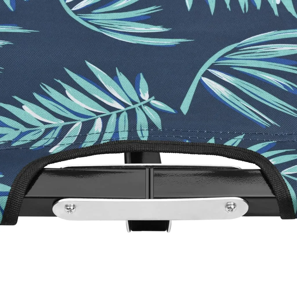 VidaXL Klappbare Sonnenliege Für 2 Personen Blattmuster Stahl 4 VidaXL Klappbare Sonnenliege Für 2 Personen Blattmuster Stahl - Image 4