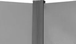 SVITA Doppel Seitenmarkise 600x200cm Sichtschutz Sonnenschutz Ausziehbar Hellgrau -Stil Beet Verkaufsgeschäft 66e609ae413e2afb455f0e4aca2ffc40