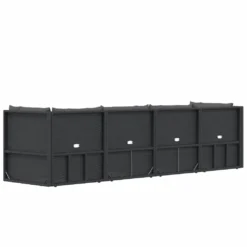 VidaXL 4-tlg. Garten-Lounge-Set Mit Kissen Schwarz Poly Rattan -Stil Beet Verkaufsgeschäft 6814acf1eaeb13c40b2f8aff83a4914f