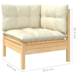 VidaXL 3-tlg. Garten-Lounge-Set Mit Creme Kissen Massivholz Kiefer 16 VidaXL 3-tlg. Garten-Lounge-Set Mit Creme Kissen Massivholz Kiefer -Stil Beet Verkaufsgeschäft 699c56987c778034c51948ae1f84d3be