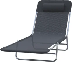 Outsunny Sonnenliege Gartenliege Relaxliege Bäderliege Zweibeinliege 4 Farben (Schwarz) -Stil Beet Verkaufsgeschäft 69afa2b4f86ad2b9f1771a20af639039