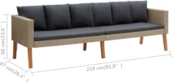 VidaXL 3-Sitzer-Gartensofa Mit Auflagen Poly Rattan Beige -Stil Beet Verkaufsgeschäft 69b63a42676d3af790e8cddb9089fc57