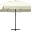 VidaXL Sonnenschirm Mit Aluminium-Mast 600 Cm Sandweiß