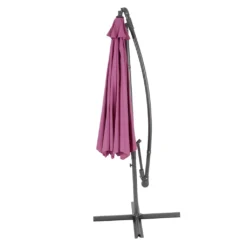 Ampelschirm Acerra, Sonnenschirm Sonnenschutz, Ø 3m Neigbar, Polyester/Stahl 11kg Lavendel-rot Mit Ständer -Stil Beet Verkaufsgeschäft 6b061e2ab237fd1a9f9e48e5521b87bd