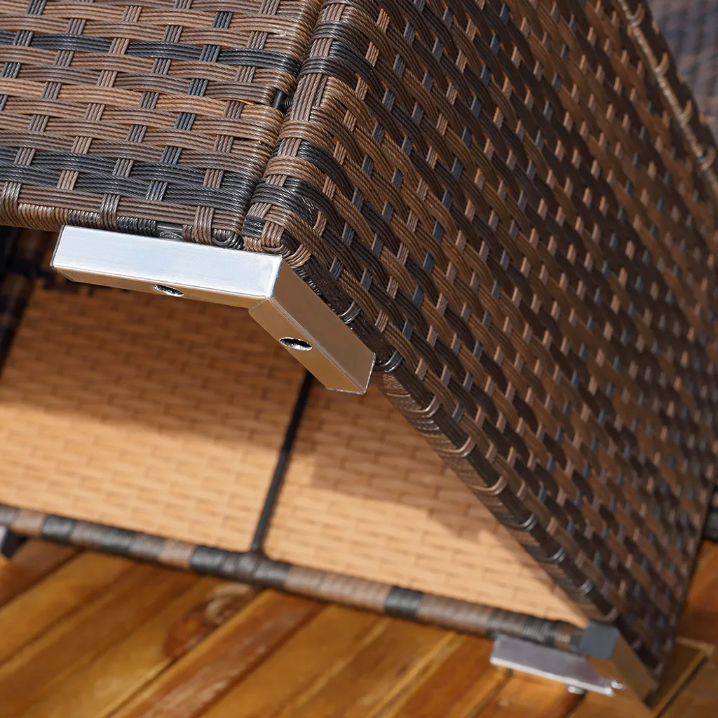 Mucola XXL Lounge Gartenmöbel Set Sitzgruppe Garten Sofa + Auflagen PolyRattan Braun 6 Mucola XXL Lounge Gartenmöbel Set Sitzgruppe Garten Sofa + Auflagen PolyRattan Braun - Image 6