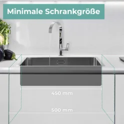 MIZZO Linea Edelstahl Spüle 450-400 Flächenbundig / Unterbau -Stil Beet Verkaufsgeschäft 6c33458f174ce99ebfc0046c9ed73527