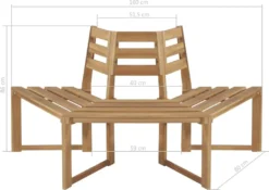 VidaXL Baumbank Halb-Hexagonal 160 Cm Massivholz Akazie -Stil Beet Verkaufsgeschäft 6c39e37ff25aa538b8a5c291026b24f5