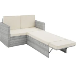 Tectake Rattan Lounge Korfu - Hellgrau -Stil Beet Verkaufsgeschäft 6c610b43d560e9d0ff9bb928ed874604