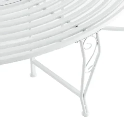 Baumbank Sorrent 160x84cm Rundbank 360° Gartenbank Parkbank Stahl Weiß -Stil Beet Verkaufsgeschäft 6ce046367632ad2c2badcfb670ee9892