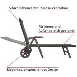 Tectake Rollliege Rattan Auckland Klappbar Mit Aluminiumgestell - Schwarz 13 Tectake Rollliege Rattan Auckland Klappbar Mit Aluminiumgestell - Schwarz -Stil Beet Verkaufsgeschäft 6d6de727486d92231e0ef6ea59800e1d