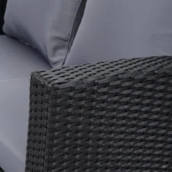 MeXo Gartenmöbel Set Lounge Set Polyrattan Lounges 4-teile Für 3-4 Personen Garten & Balkon Sitzmöbel-Set Schwarz -Stil Beet Verkaufsgeschäft 6e423422118dd8fae0266cff7477b518