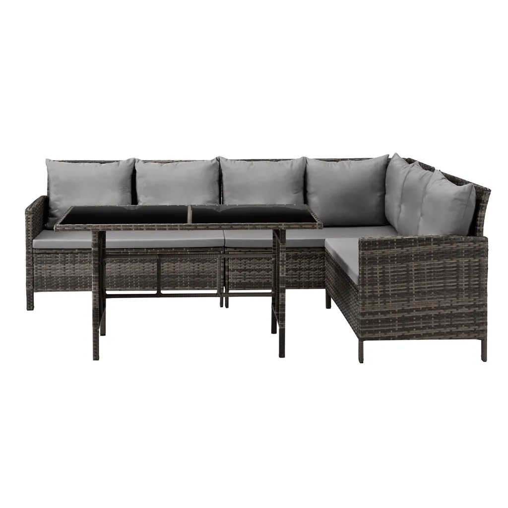 SVITA MADISON Polyrattan Lounge Gartenmöbel Rattan Set In Braun 2 SVITA MADISON Polyrattan Lounge Gartenmöbel Rattan Set In Braun - Image 2