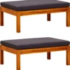 VidaXL Gartenhocker 2 Stk. Massivholz Akazie