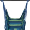 VITA5 Hängesessel Outdoor - Stabiler & Sicherer Hängestuhl - Stylischer Hängesessel Indoor - Schaukel Für Erwachsene & Kinder - Bequeme Boho Raumdeko - 250kg Tragkraft (Grün/Blau)