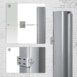 SONGMICS Alu-Seitenmarkise, Ausziehbar, 200 X 350 Cm, Aus Polyester (280 G/m²), Markise, Sichtschutz, Sonnenschutz, Blickdicht, Seitenrollo, Für Balkon, Terrasse, Garten, Grau GSA205G01 -Stil Beet Verkaufsgeschäft 6ffb93295801fa59b07aeea8d3ec8b3c