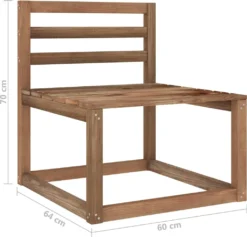 VidaXL Garten-Paletten-Mittelsofa Braun Imprägniertes Kiefernholz 11 VidaXL Garten-Paletten-Mittelsofa Braun Imprägniertes Kiefernholz -Stil Beet Verkaufsgeschäft 70534b5bcd8660c2c3287eafb62f2f04