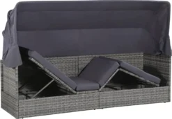 VidaXL Gartenbett Mit Baldachin Grau 205×62 Cm Poly Rattan 12 VidaXL Gartenbett Mit Baldachin Grau 205×62 Cm Poly Rattan -Stil Beet Verkaufsgeschäft 70688009c2a177e98cf85907103ffe11