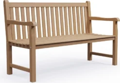 KMH®TEAK Gartenbank 3-Sitzer *Classic* B 150 X H 92,5 X T 52 Cm, Teakholz