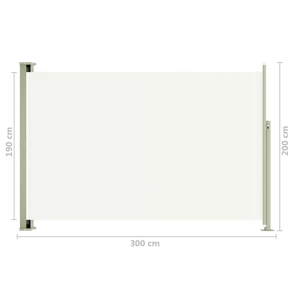 VidaXL Seitenmarkise Ausziehbar 200x300 Cm Creme 7 VidaXL Seitenmarkise Ausziehbar 200x300 Cm Creme - Image 7