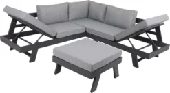 Alu Lounge Set 3tlg. Sitzgruppe Sitzgarnitur Gartengarnitur Möbel Garten Sofa -Stil Beet Verkaufsgeschäft 714a10532fcf7e39fa46bdfa048444d9