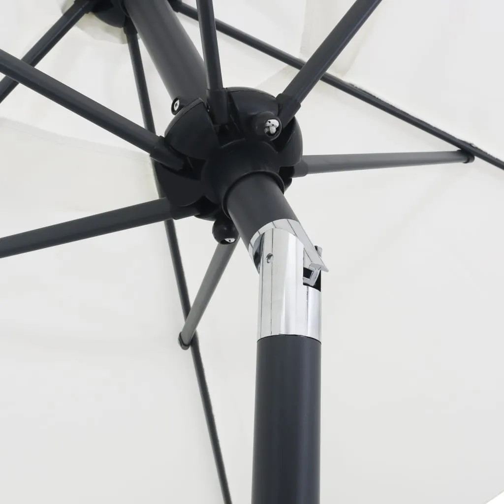 VidaXL Sonnenschirm Sandweiß 200 X 211 Cm Aluminium 3 VidaXL Sonnenschirm Sandweiß 200 X 211 Cm Aluminium - Image 3